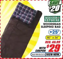 Big 5 Rugged Exposure Woodsman +25° Sleeping Bag offer