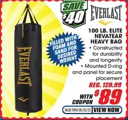 Big 5 Everlast 100 lb. Elite Nevatear Heavy Bag offer