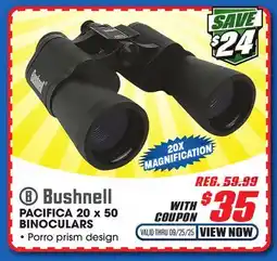 Big 5 Bushnell Pacifica 20x50 Binoculars offer