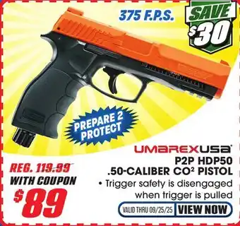Big 5 Umarex P2P HDP50 CO2 .50-Caliber Pistol offer