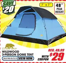 Big 5 Golden Bear Wildwood 3-Person Dome Tent offer