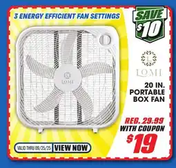 Big 5 LOMI 20 Portable Box Fan offer