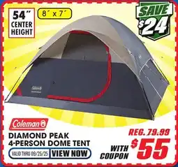Big 5 Coleman Diamond Peak 4-Person Dome Tent offer