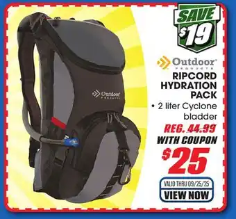 Big 5 Outdoor Products Ripcord Hydration Pack offer
