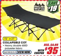 Big 5 World Famous Sports Collapsible Cot offer