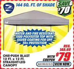Big 5 Z-Shade One-Push Blast 12'x12' Canopy offer