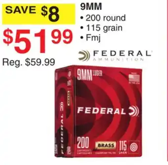 Dunham's Sports 9MM offer