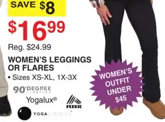 Dunham's Sports WOMEN'S LEGGINGS OR FLARES offer