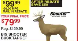 Dunham's Sports BIG SHOOTER BUCK TARGET offer
