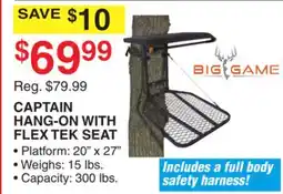 Dunham's Sports CAPTAIN HANG-ON WITH FLEX TEK SEAT PLATFORM offer