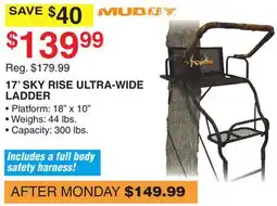 Dunham's Sports 17' SKY RISE ULTRA-WIDE LADDER offer