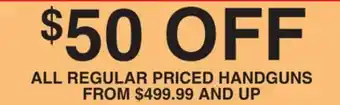 Dunham's Sports ALL REGULAR HANDGUNS offer