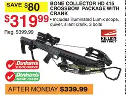 Dunham's Sports BONE COLLECTOR HD 415 CROSSBOW PACKAGE WITH CRANK offer