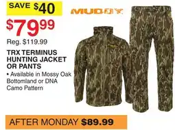 Dunham's Sports TRX TERMINUS HUNTING JACKET OR PANTS offer