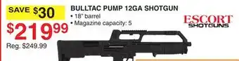Dunham's Sports BULLTAC PUMP 12GA SHOTGUN offer