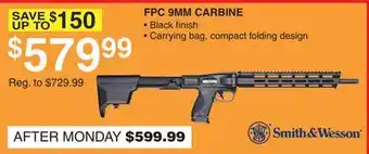 Dunham's Sports SMITH & WESSON FPC 9MM CARBINE offer
