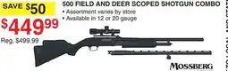 Dunham's Sports 500 FIELD AND DEER SCOPED SHOTGUN COMBO offer