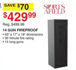Dunham's Sports SPORTS AFIELD 14 GUN FIREPROOF offer