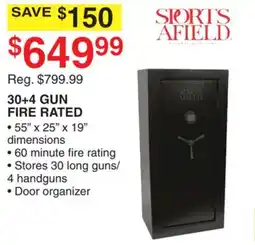 Dunham's Sports SPORTS AFIELD 30+4 GUN FIRE RATED offer