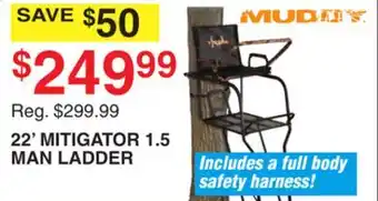 Dunham's Sports 22' MITIGATOR 1.5 MAN LADDER offer