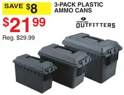 Dunham's Sports 3-PACK PLASTIC AMMO CANS offer