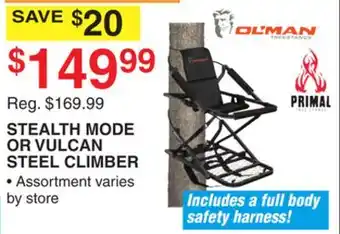 Dunham's Sports STEALTH MODE OR VULCAN STEEL CLIMBER offer