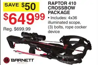 Dunham's Sports RAPTOR 410 CROSSBOW PACKAGE offer