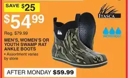 Dunham's Sports MEN'S, WOMEN'S OR YOUTH SWAMP RAT ANKLE BOOTS offer