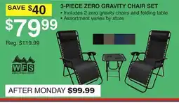 Dunham's Sports 3-PIECE ZERO GRAVITY CHAIR SET offer
