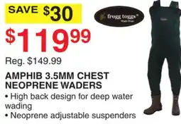 Dunham's Sports AMPHIB 3.5MM CHEST NEOPRENE WADERS offer
