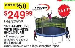 Dunham's Sports 14' TRAMPOLINE WITH FUN-RING ENCLOSURE offer