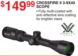 Dunham's Sports CROSSFIRE II 3-9X40 SCOPE offer