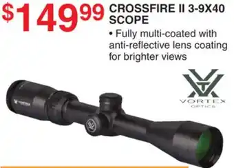 Dunham's Sports CROSSFIRE II 3-9X40 SCOPE offer