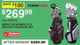 Dunham's Sports MEN'S OR WOMEN'S TX 500 GOLF PACKAGE SET offer