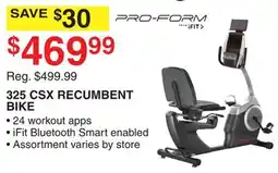 Dunham's Sports 325 CSX RECUMBENT BIKE offer
