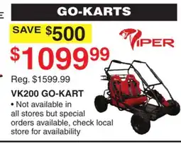 Dunham's Sports VK200 GO-KART offer