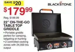 Dunham's Sports 22 ON-THE-GO TABLE TOP GRIDDLE offer
