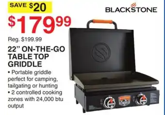 Dunham's Sports 22 ON-THE-GO TABLE TOP GRIDDLE offer