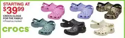 Dunham's Sports CROCS CLOGS FOR THE FAMILY offer