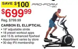 Dunham's Sports CARBON EL ELLIPTICAL offer