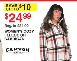 Dunham's Sports WOMEN'S COZY FLEECE OR CARDIGAN offer