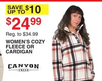 Dunham's Sports WOMEN'S COZY FLEECE OR CARDIGAN offer