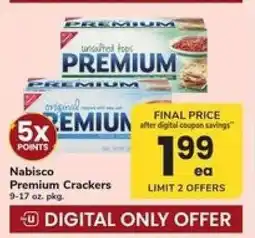 Safeway Nabisco Premium Crackers offer