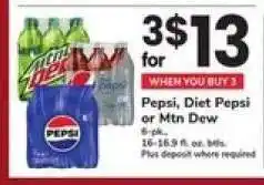Safeway Pepsi, Diet Pepsi, Or Mtn Dew offer