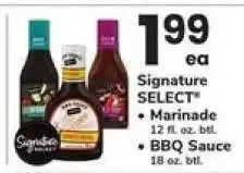 Safeway Signature SELECT Marinade/BBQ Sauce offer