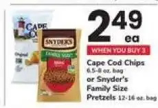 Safeway Cape Cod Chips or Snyder's Family Size Pretzels offer
