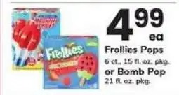 Safeway Frollies Pops or Bomb Pop offer