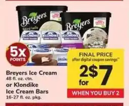 Safeway Breyers Ice Cream or Klondike Ice Cream Bars offer