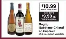 Safeway Bogle, Gabbiano Chianti or Cupcake offer
