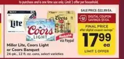 Safeway Miller Lite, Coors Light or Coors Banquet offer